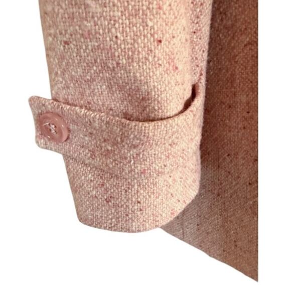 Esprit Outerwear Pink Tweed Wool Blend Peacoat Women’s XL Made in Ukraine Y2K - Picture 5 of 10